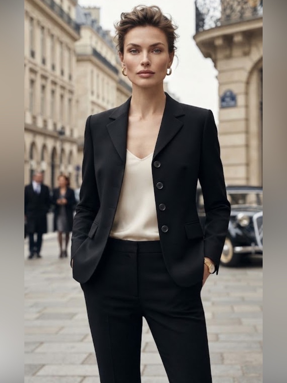 Vintage Alex Garfield Black Tailored Blazer USA